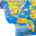 Produktbild: Geschenkpapier Welt | Weltkarte ONE WORLD | 5m Papier-Rolle zum Geschenke einpacken | Mädchen, Jungs zum Geburtstag, Ostern, Einschulung