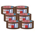 Produktbild: tesapack 4024 Universal PP Paketklebeband aus PE-Folie - Versandklebeband für geräuscharmes Abrollen - witterungs- und alterungsbeständig - braun - je 66 m x 5 cm |6er Pack