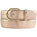 Produktbild: BELTINGER Ledergürtel Damen-Gürtel mit Metall-Optik Echt Leder 4 cm - Leder-Gürtel Metallic- (1-St) goldfarben 120 cm (Gesamtlänge 135 cm)