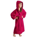 Produktbild: Arus Kinderbademantel für Jungen und Mädchen, mit Kapuze, in vielen Farben erhältlich, 100% Baumwolle, Kapuze, Gürtel, mit zwei Taschen, farbenfroh rot 176