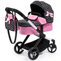 Produktbild: Bayer Design Kombi-Puppenwagen Xeo Herzchen schwarz rosa NEU
