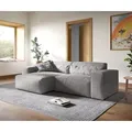 Produktbild: DELIFE Ecksofa Sirpio XL 270x170 cm Cord Silbergrau Recamiere variabel - Grau