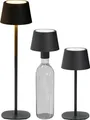 Produktbild: LED Tischlampe Flaschenleuchte 3in1 max. 45cm hoch warmweißes Licht (3000K) schwarz
