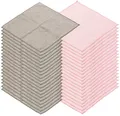 Produktbild: Sichler Beauty Abschmink-Tuch: 40 Mikrofaser-Kosmetiktücher zur Gesichtspflege, rosa/grau, 30 x 30 cm (Gesichtsreinigungstuch Microfaser, Handtuch, Farbe)