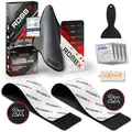 Produktbild: ROBBX® 2X Klett Kennzeichenhalter Rahmenlos I selbstklebend & absolut wetterfest I Auto Nummernschildhalter Set I Sportliche KFZ Kennzeichenhalterung