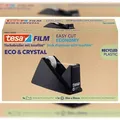 Produktbild: tesa® 59045-00000-00 Tischabroller Easy Cut® Economy - für Rollen bis 33m : 19mm, schwarz, 100% Recycling-Plastik