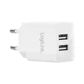Produktbild: LogiLink USB Steckdosenadapter 2 x USB Port 10,5 W weiß