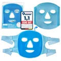 Produktbild: ICEHOF Kühlmaske Gesicht mit Klettverschluss - Beidseitig anwendbar (Plüschstoff) - Mit hochwertigem Gel für optimale Kühlung - Kühlpads Gesicht Kühlende Gesichtsmaske - Mit Aufbewahrungsbeutel