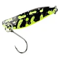 Produktbild: FTM Spoon Hammer 3,3cm 2,4g - Forellenblinker, Farbe:UV Chartreuse-schwarz/schwarz mit Glitter