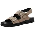 Produktbild: Tamaris Exclusive, TOUCH-IT aus Leder Keilabsatz Plateausandaletten Exclusive beige|schwarz 39 EU