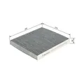Produktbild: Filter, Innenraumluft BOSCH 1 987 432 357 für AUDI MERCEDES-BENZ SEAT SKODA VW