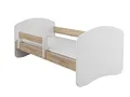 Produktbild: ACMA Kinderbett 180x80 cm Eiche Sonoma mit Matratze und Lattenrost - Juniorbett mit Rausfallschutz, Belastbar bis 120 kg, Variante ohne Schublade