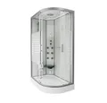 Produktbild: HOME DELUXE Dampfdusche WHITE PEARL - 120 x 80 cm Rechts, BxT: 120x80 cm, ESG Sicherheitsglas, Regendusche, Duschtempel, Fertigdusche, Dusche, Duschkabine Komplett