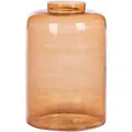 Produktbild: Dekovase Orange / Transparent 41 cm aus Glas mit glänzender Oberfläche Wohnartikel Wohnung Zubehör Dekogefäß Moderner Glamouröser Stil