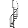 Produktbild: Dolle Spindeltreppe Calgary Anthrazit 244,8-280,8cm Geschosshöhe Ø120cm - Grau