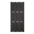 Produktbild: Groja WPC Fertigzaun 84,3x180cm gerillt anthrazit - Riegel DB703 4250260969395