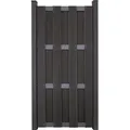 Produktbild: GroJa Fertigzaun Hochkant 84,3 x 180 x 3,2 cm Anthrazit Querriegel Anthrazit DB 703 - Grau