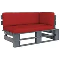 Produktbild: vidaXL Outdoor-Ecksofa Paletten Kiefernholz Imprägniert Grau