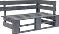 Produktbild: vidaXL Outdoor-Ecksofa Paletten Kiefernholz Imprägniert Grau