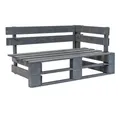 Produktbild: vidaXL Gartenlounge-Eckteil, Outdoor-Ecksofa Paletten Kiefernholz Imprägniert Grau