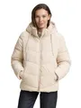 Produktbild: TOM TAILOR Damen 1047526 Puffer-Jacke mit Kapuze, 27609-Cold Beige, M