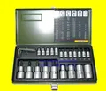 Produktbild: PROXXON 23102 TORX Nuss Satz Innen Aussen Einsätze TX E-Profil 24 teilig Set NEU