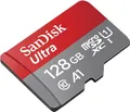 Produktbild: SanDisk Ultra - Flash-Speicherkarte (microSDXC-an-SD-Adapter inbegriffen) - 128GB - A1 / UHS-I U1 / Class10 - microSDXC UHS-I (SDSQUAB-128G-GN6FA)