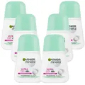 Produktbild: 6x 50ml Garnier mineral Ultra Dry 48h Deo Roll On 0% Alcohol Anti Transpirant
