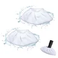 Produktbild: Mikrofaser Überzugsset Dampfreinigerzubehör für die Handdüse, Frottee Tuchset Handwerkzeug Classic und Comfort, Baumwolle Frottier-Abdeckung Pads Kompatibel die Meisten Dampfreiniger (2PCS)