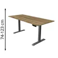 Produktbild: Kerkmann Schreibtisch Move 1, eiche / anthrazit, elektrisch höhenverstellbar, 180 x 74-123 x 80cm