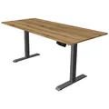 Produktbild: Kerkmann Move 1 elektrisch höhenverstellbarer Schreibtisch eiche rechteckig, T-Fuß-Gestell grau 180,0 x 80,0 cm