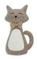 Produktbild: FRANK FLECHTWAREN Türstopper „Charly“ Katze Höhe 31 cm, Katzentürstopper, Polyester in Strickoptik mit schwerer Füllung 1 kg, braun, handgefertigt, stabil