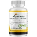 Produktbild: Vegan Multivitamin Tabletten hochdosiert - Vitamin b12 vegan & Eisen. 180 Multivitamin Tabletten Nahrungsergänzungsmittel - 6 Monate Vegan & Vegetarier - Alle Vitamine in einer Tablette