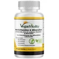 Produktbild: Vegan Multivitamin Tabletten hochdosiert - Vitamin b12 vegan  Eisen. 180 Mult...