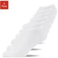 Produktbild: SNOCKS Sneakersocken kurze Socken für Herren & Damen (6-Paar) aus Bio-Baumwolle, für jeden Schuh und Anlass weiß 47-50