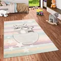 Produktbild: Pergamon Kinder Teppich Maui Kids Pastell Bunt Waschbär in 5 Größen