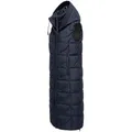 Produktbild: Navahoo Steppweste Brezelchen Warme, lange Damen Outdoor-Weste mit Kapuze blau XS (34)