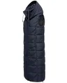 Produktbild: Navahoo Damen Winterjacke warme Steppweste extralang mit Kapuze Brezelchen Navy Gr. XS