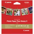 Produktbild: Canon Fotopapier PP-201 13,0 x 13,0 cm glänzend 265 g/qm 20 Blatt