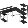 Produktbild: Homcom Schreibtisch,, Schwarz, Metall, Nachbildung, L-Form,Rechteckig, eckig, 140x139.5x137 cm, Arbeitszimmer, Schreibtische, Computertische