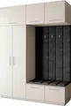 Produktbild: Masseno Garderobe-Set REMA 180/240/60 cm Modern Garderobenschrank Kaschmir, Veloursstoff MONOLITH 95 (Schwarz)