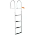 Produktbild: Mophorn - vevor Dockleiter 4 abnehmbare Stufen 227kg Tragkraft Ponton-Bootsleiter aus Aluminiumlegierung mit 8cm breiter Stufe und rutschfester