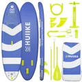 Produktbild: HUIIKE Stand Up Paddling Board mit Zubehör, Paddel, Finnen, Pumpe. Paddle Sup Board Aufblasbar Hohe Stabilität und Widerstandsfähigkeit. 305 x 84 x 15 cm, Belastbar bis 130 kg