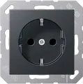 Produktbild: JUNG A 1520 BFKI ANM. Buchsen-Typ: CEE 7/3. Produktfarbe: Anthrazit, Material: Thermoplast. Eingangsspannung: 250 V, Stromstärke (maximal): 16 A (A1520BFKIANM)