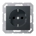 Produktbild: Jung A1520BFKIANM Schutzkontakt-Steckdose, 16 A 250 V ~, SAFETY+, Thermoplast lackiert, Serie A, anthrazit matt