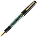 Produktbild: Pelikan Füller Classic M200, Feder M, aus Edelharz, grün-marmoriert, 24-Karat vergoldet