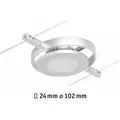 Produktbild: PAULMANN CorDuo LED Seilsystem RoundMac Einzelspot  280lm 4,5W 3000K  12V Chrom matt Chrom