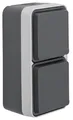 Produktbild: Berker W.1 IP55 Aufputz Steckdose 2fach senkrecht grau 47703525