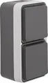 Produktbild: Berker Schuko Steckdose 2-fach IP55 Aufputz Klappdeckel grau 47703525 W.1
