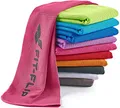 Produktbild: Fit-Flip Kühlendes Handtuch - Ice Cooling Towel und mikrofaser Kühltuch – kühlende Handtücher für Nacken und Hals - Airflip cool Towel für Fitness und Sport - Kühlhandtuch (rosa, 100x30cm)
